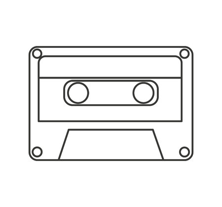 cassette old record icon vector illustration designのイラスト素材