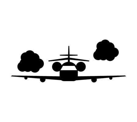 airplane flying isolated icon vector illustration designのイラスト素材
