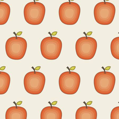 background of red apples. colorful design. vector illustrationのイラスト素材