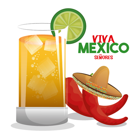 viva mexico poster icon vector illustration designのイラスト素材