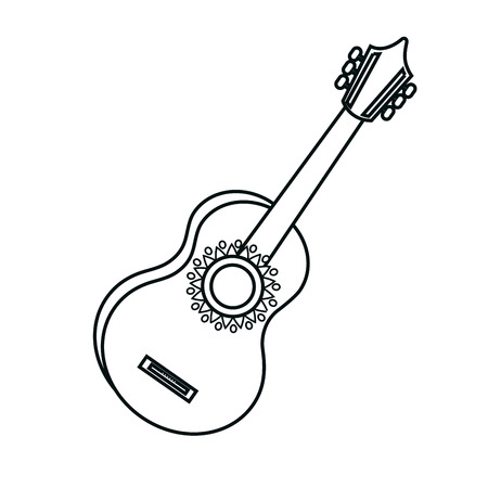 guitar instrument musical icon vector illustration designのイラスト素材