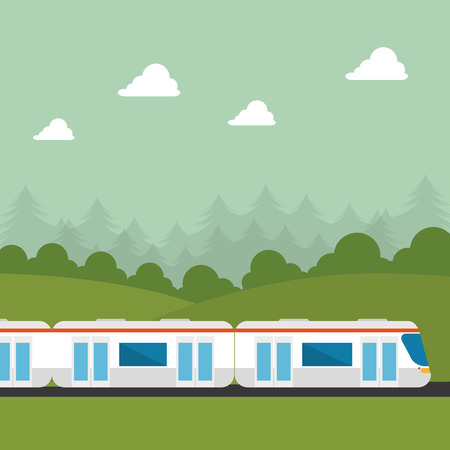 travel by train concept icon vector illustration designのイラスト素材