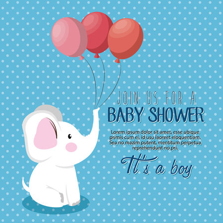 baby shower invitation card vector illustration designのイラスト素材