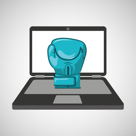 sport laptop app concept glove boxing vector illustration eps 10のイラスト素材