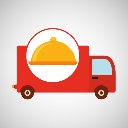delivery truck food icon design vector illustrationのイラスト素材
