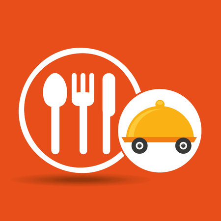 fast delivery food restaurant icon vector illustrationのイラスト素材