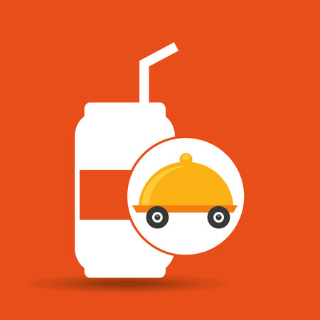 fast delivery soda drink vector illustrationのイラスト素材