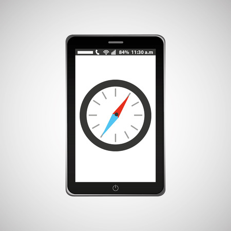 compass mobile phone navigation vector illustrationのイラスト素材