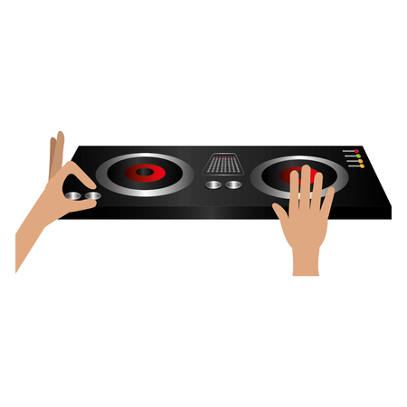 dj console isolated icon vector illustration designのイラスト素材