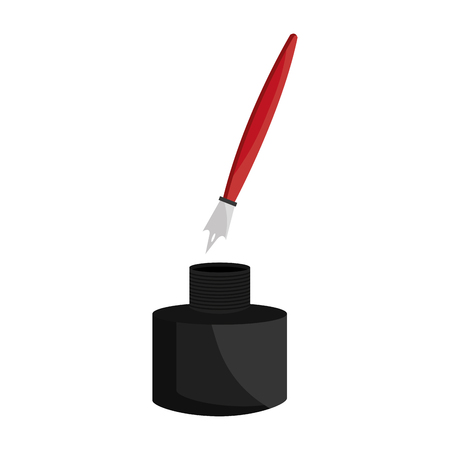 ink bottle and pen icon vector illustration designのイラスト素材