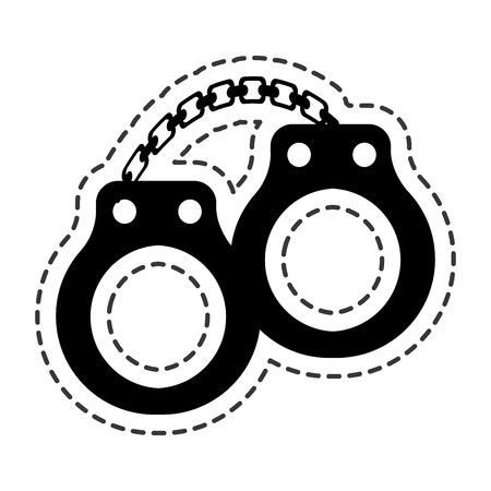 handcuffs law isolated icon vector illustration designのイラスト素材