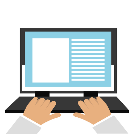 laptop computer isolated icon vector illustration designのイラスト素材