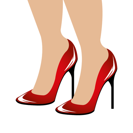 woman shoes pop art vector illustration designのイラスト素材