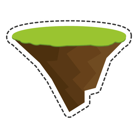 terrain grass isolated icon vector illustration designのイラスト素材