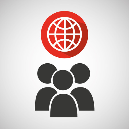 social media group global design vector illustration eps 10のイラスト素材
