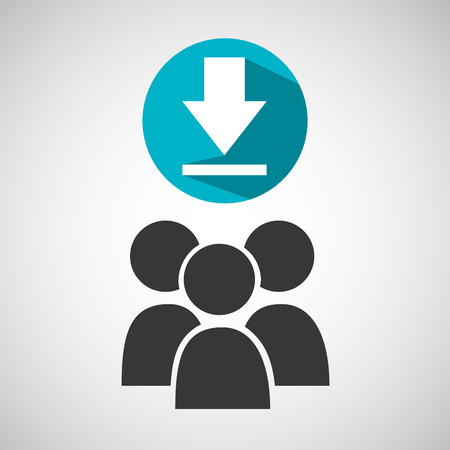 social media group download design vector illustration eps 10のイラスト素材
