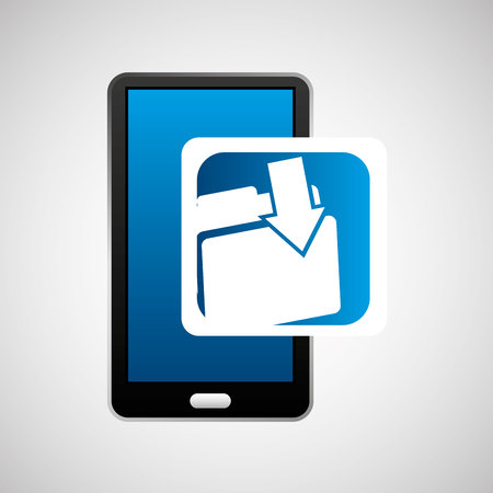 mobile phone icon file folder social media vector illustration eps 10のイラスト素材