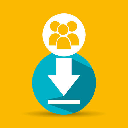 social media group download design vector illustration eps 10のイラスト素材
