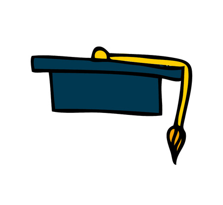 graduation hat uniform icon vector illustration designのイラスト素材