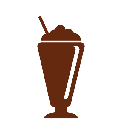 delicious coffee glass icon vector illustration designのイラスト素材