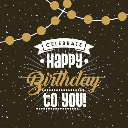 happy birthday card. colorful design. vector illustrationのイラスト素材