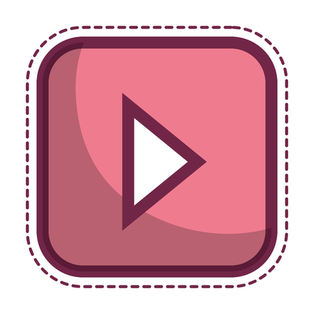 play button isolated icon vector illustration designのイラスト素材