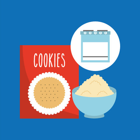 kitchen bakery concept box mix cookie vector illustration eps 10のイラスト素材