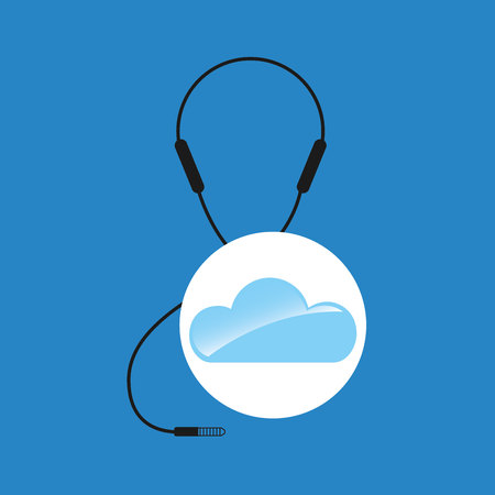 cloud music concept vector illustrationのイラスト素材