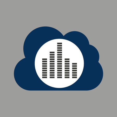 music design silhouette man and digital frequency vector illustrationのイラスト素材