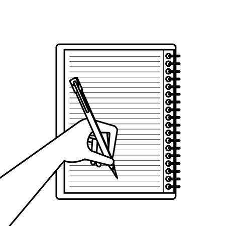 writing in notebook school isolated icon vector illustration designのイラスト素材