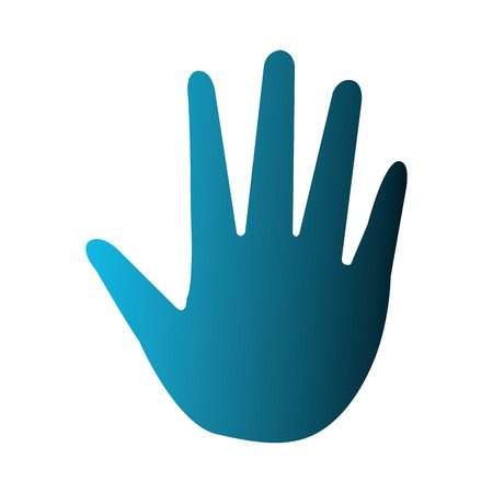 hand human silhouette colors community icon vector illustration designのイラスト素材