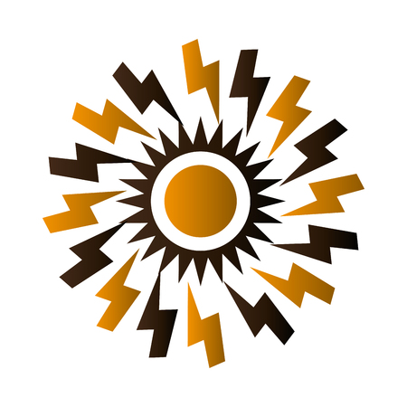 sun silhouette isolated icon vector illustration designのイラスト素材