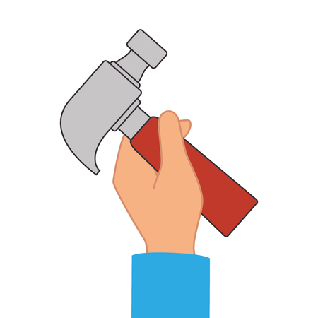 hand human with hammer icon vector illustration designのイラスト素材