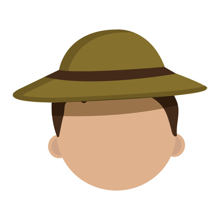 little scout character icon vector illustration designのイラスト素材