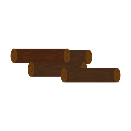 wooden trunk isolated icon vector illustration designのイラスト素材