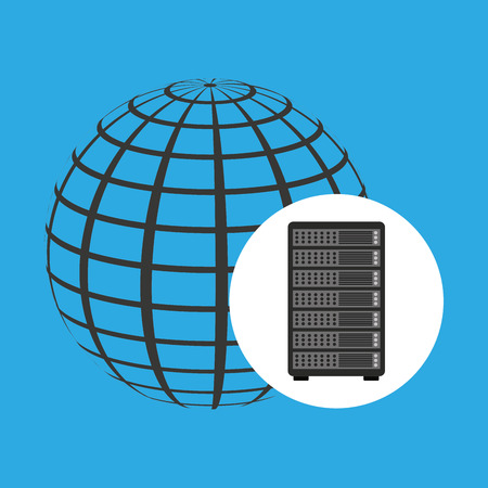 network server concept globe world vector illustration eps 10のイラスト素材