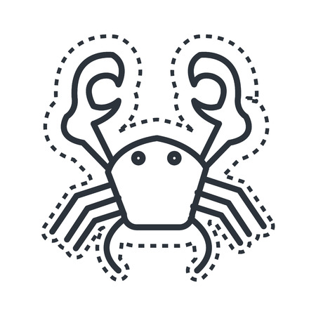 crab animal isolated icon vector illustration designのイラスト素材