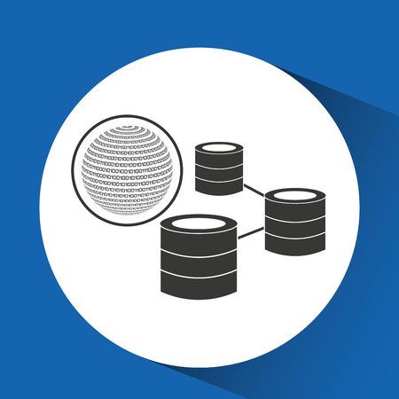 globe binary concept data network vector illustration eps 10のイラスト素材