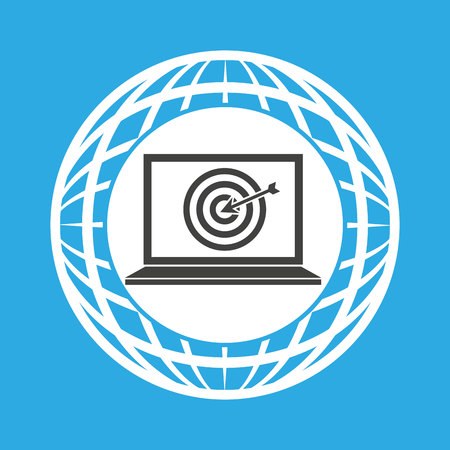globe computer target communication vector illustrationのイラスト素材