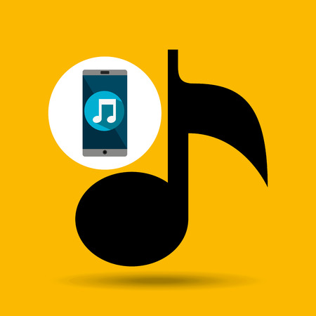 smartphone music note online vector illustration eps 10のイラスト素材