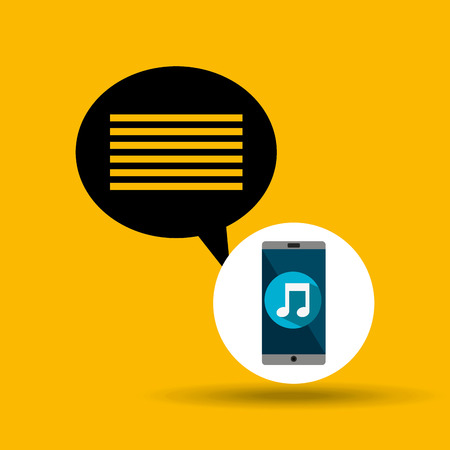 smartphone music online message vector illustration eps 10のイラスト素材