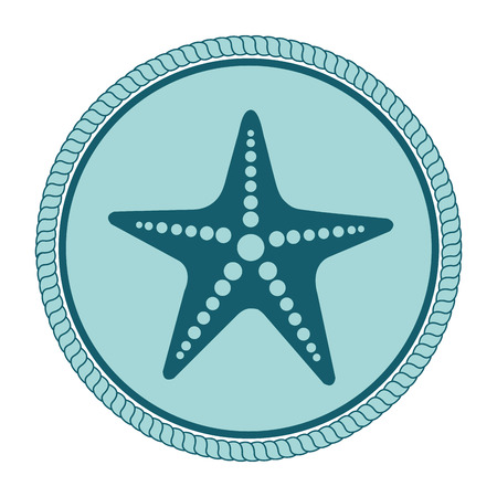 star fish emblem isolated vector illustration designのイラスト素材