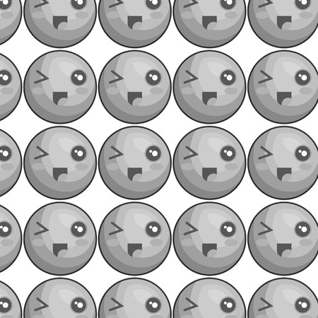 emoticons pattern kawaii style icon vector illustration designのイラスト素材