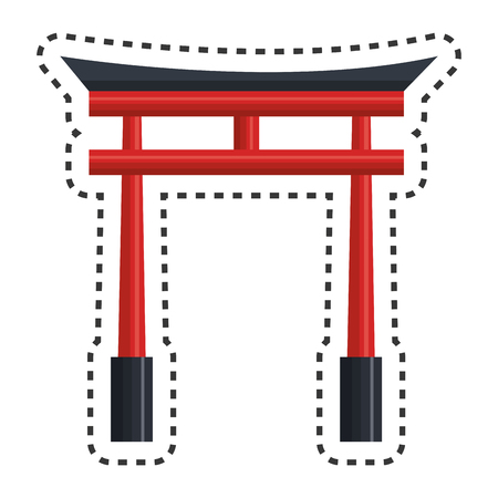 portal japanese culture icon vector illustration designのイラスト素材