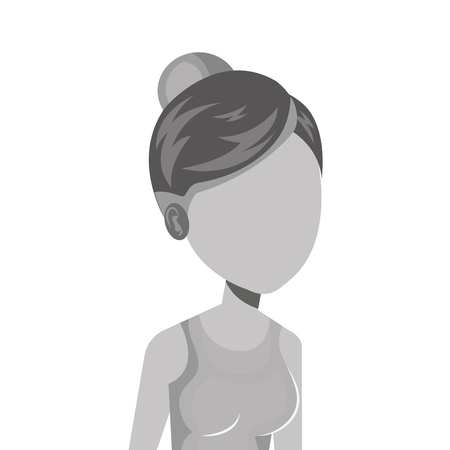cute woman avatar casual vector illustration designのイラスト素材