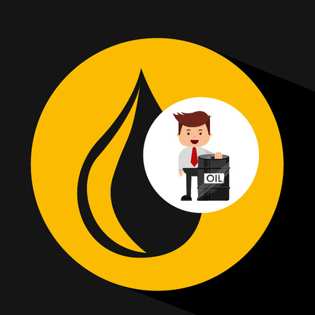 businessman oil industry barrel icon vector illustration eps 10のイラスト素材