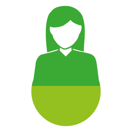 businesswoman character avatar isolated vector illustration designのイラスト素材