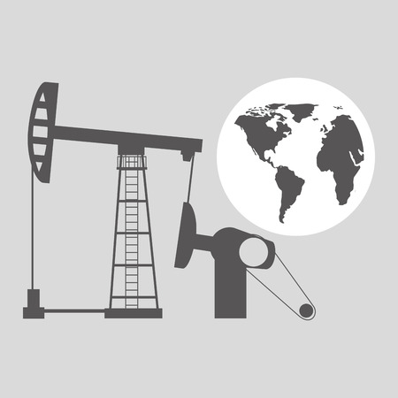 world oil industry consumption pumping tower vector illustration eps 10のイラスト素材