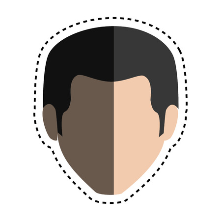head man isolated icon vector illustration designのイラスト素材