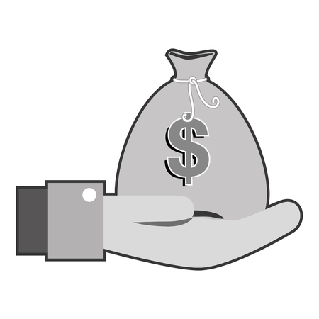 hand human with money isolated icon vector illustration designのイラスト素材